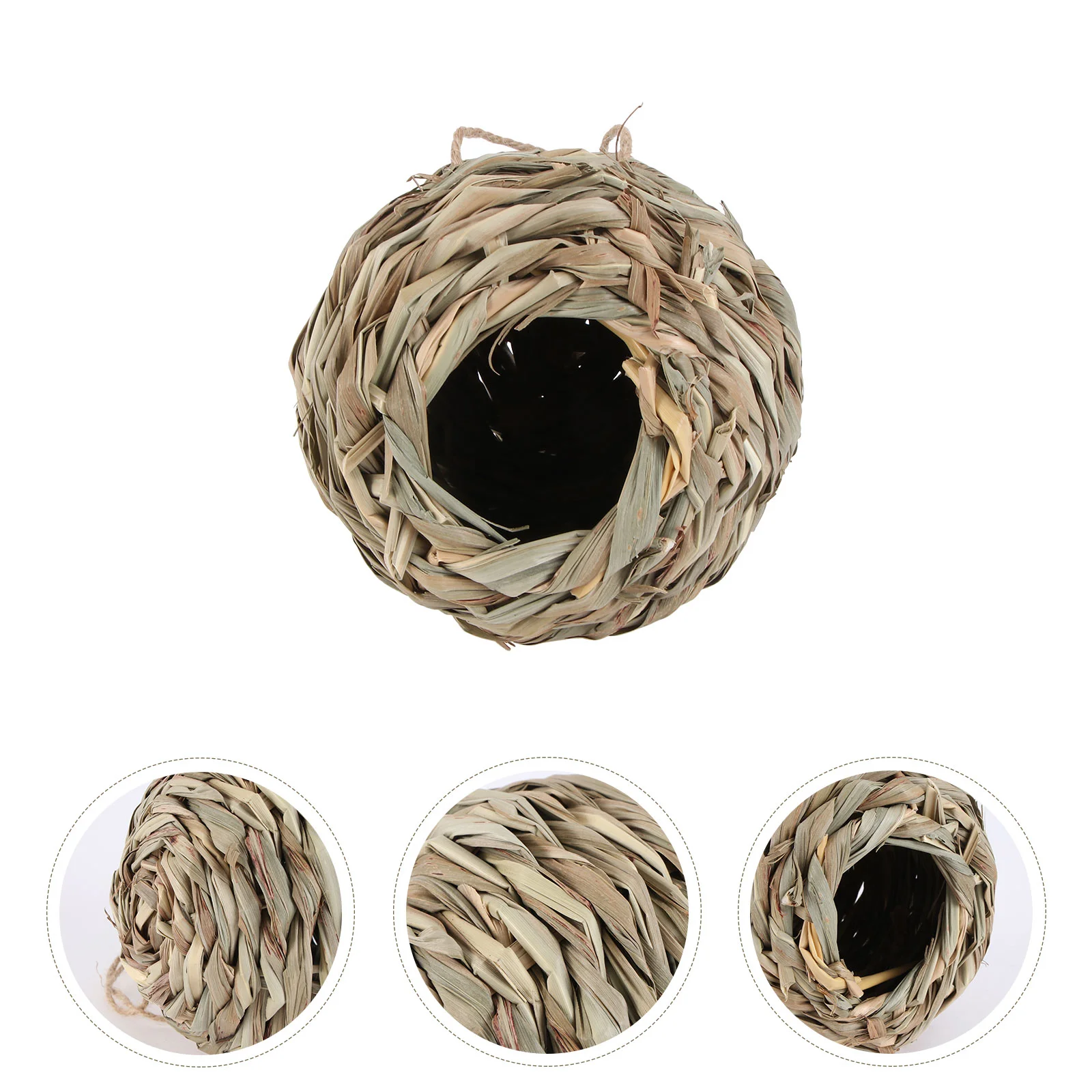 

Birdstraw House Cage Woven Hatching Pigeon Hanging Birdhouse Natural Hideaway Hand Hut Birds Handwoven Parrot