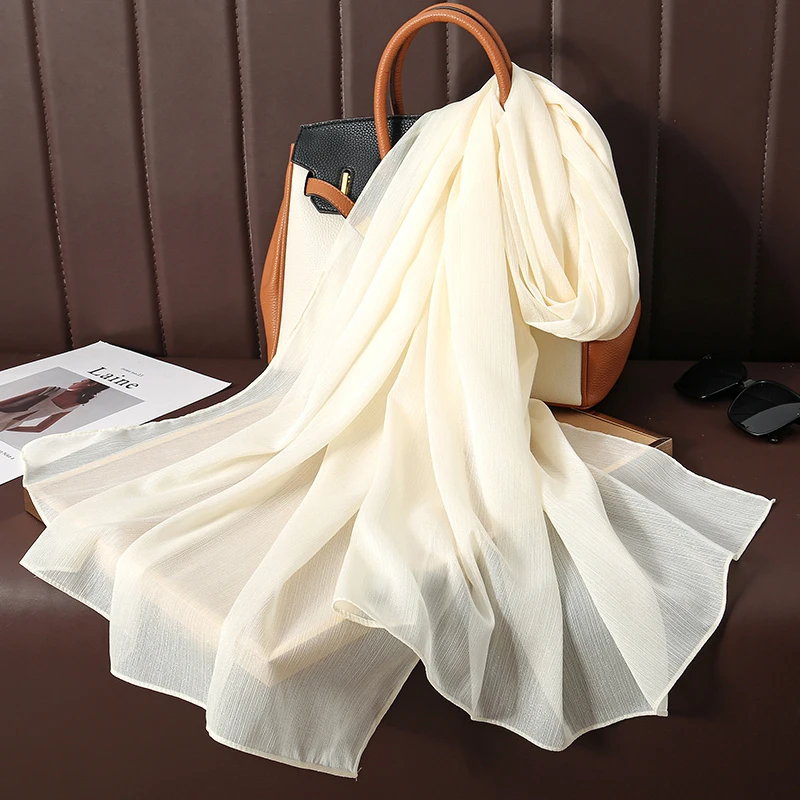 

Женский мусульманский хиджаб с серебряной проволокой, Модный мягкий однотонный шарф Рамадана, длинный тюрбан, головной платок для мусульманской леди, шарфы 70x180 см