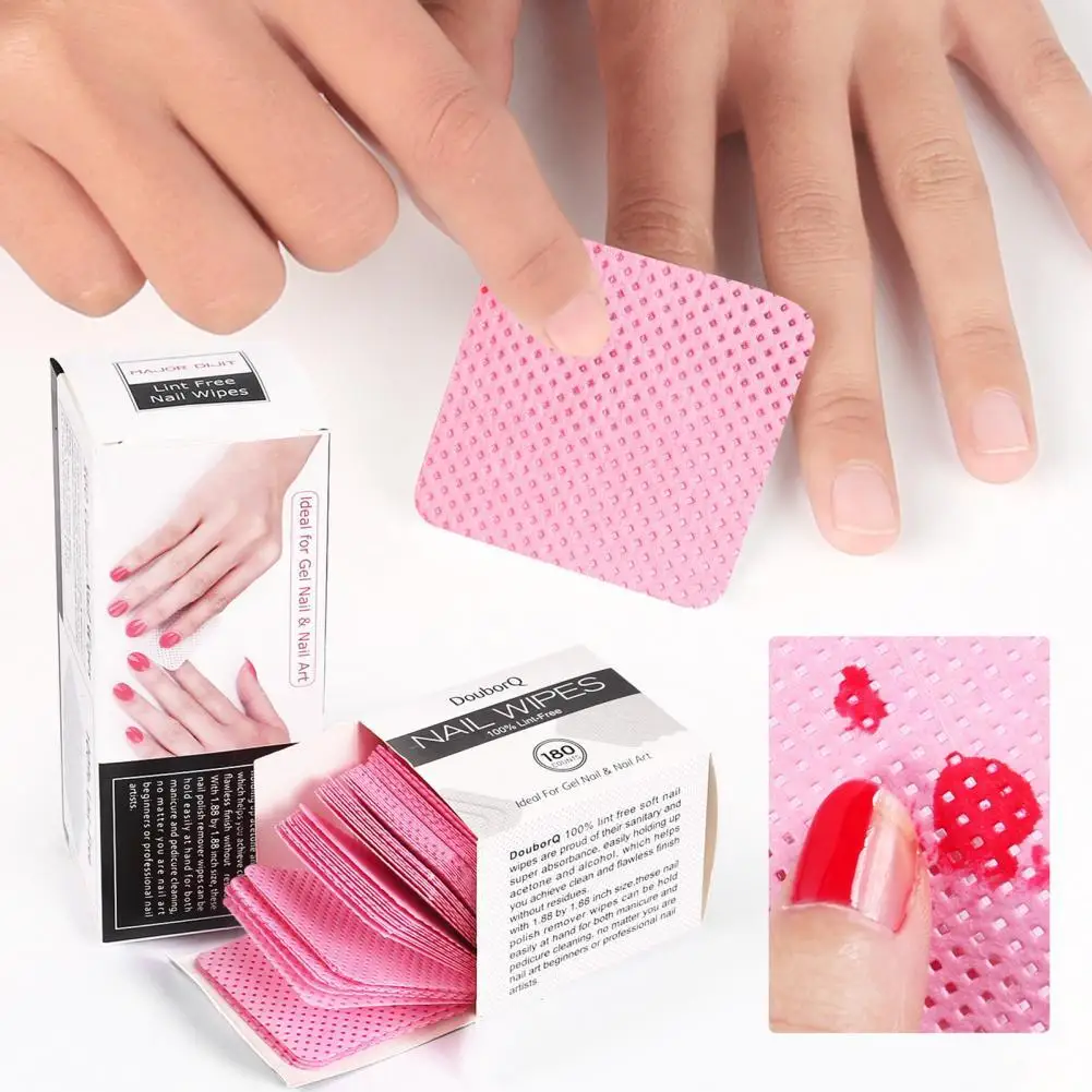 

Nail Polish Cleanser Delicate Pink Lint Free Nail Wipes Manicure Cleaning Tools for Nail Shop Nail Wipes Nail Clean Pad
