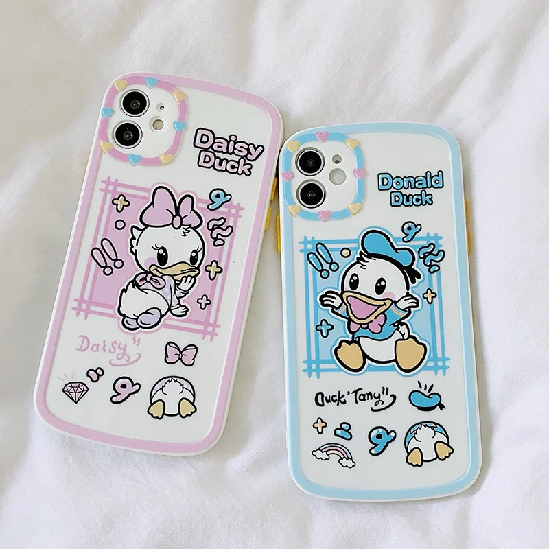 

Lovely Girl Powder Donald Duck Daisy Suitable for Iphone 13 Mobile Phone Case iphone 11 Soft Silicone 12promax Soft