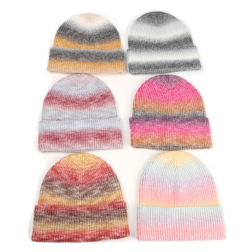 

Модная красивая женская зимняя шапка, вязаные цветные уличные повседневные ветрозащитные теплые облегающие шапки 3 + M6019 #