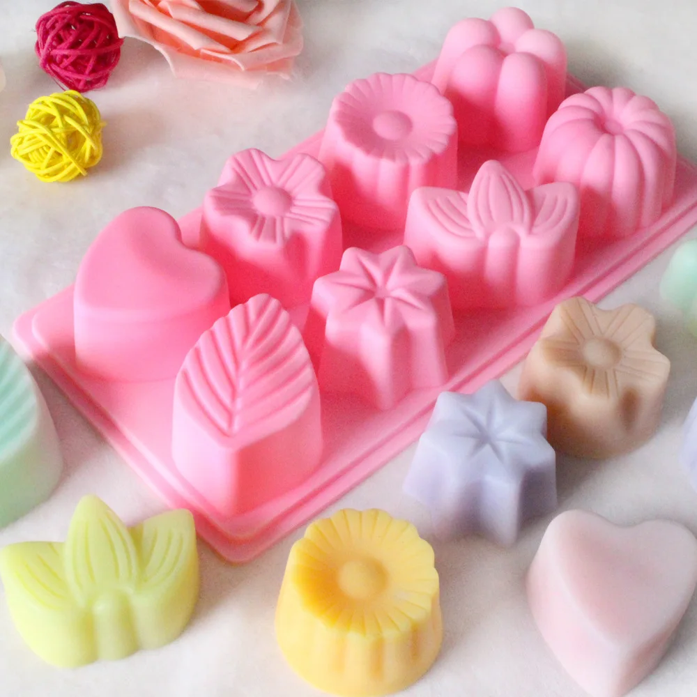 

3D Flower Silicone Soap Forms Candle Mold DIY Aroma Plaster Gypsum Craft Mould Handmade Soap Candy Chocolate Making Mold