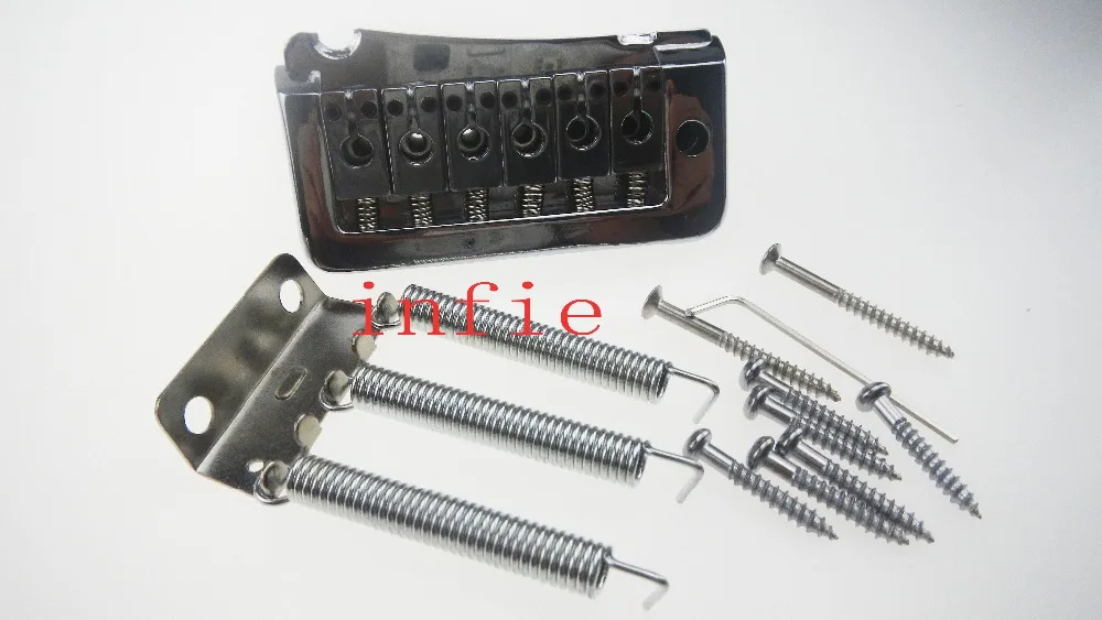 

Silver Double Locking System Tremolo Bridge for 6 String Electric Guitar
