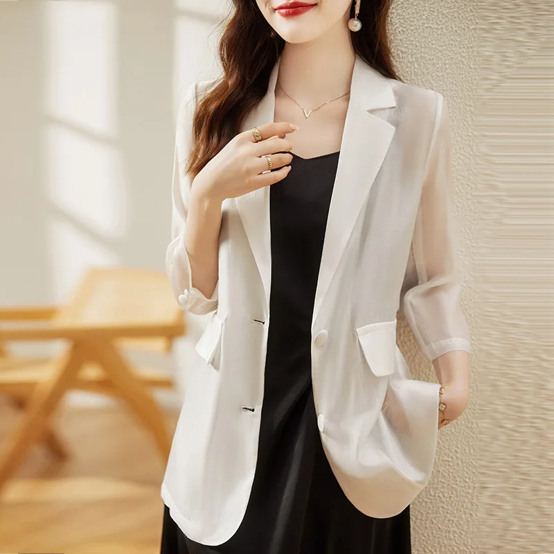 Blazer for Women Chic New Outerwear Casual Slim Korean Women's Jacket Female Suit 2023 Spring Summer Fashion Elegant Coat