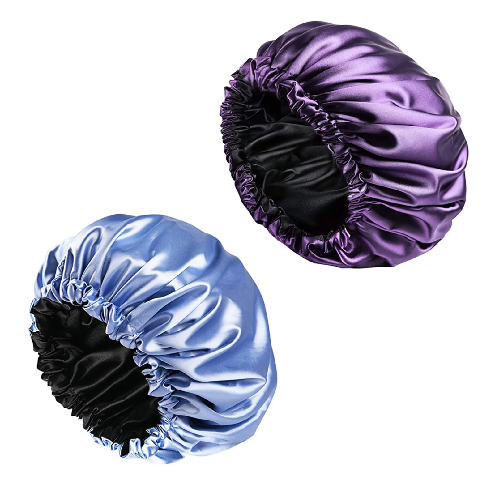 

2 шт. Регулируемая удобная Легкая гладкая Ночная эластичная лента для купания Женская Защитная шапочка для сна