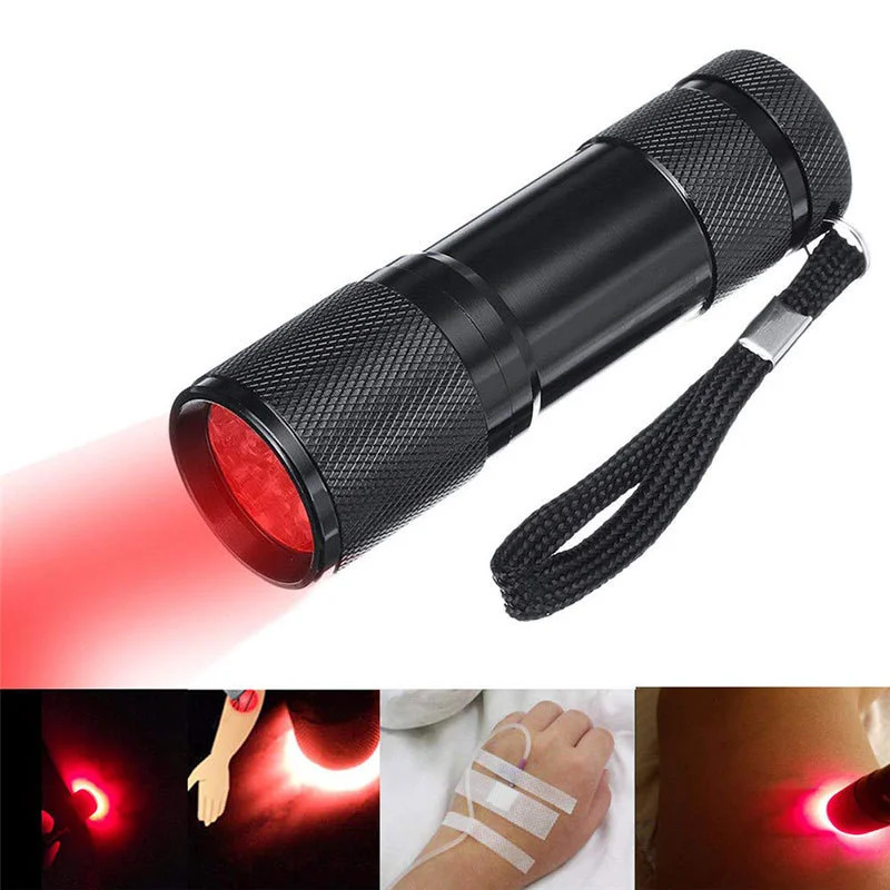 Vein Finder  Red Light Flashlight 625nm Infrared Blood Vessel Light Led Portable Light Mini Torch