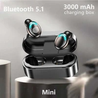 2022 music running earphones wireless bluetooth 5 1 sport earbuds headset with mic charging box headphones smartphones