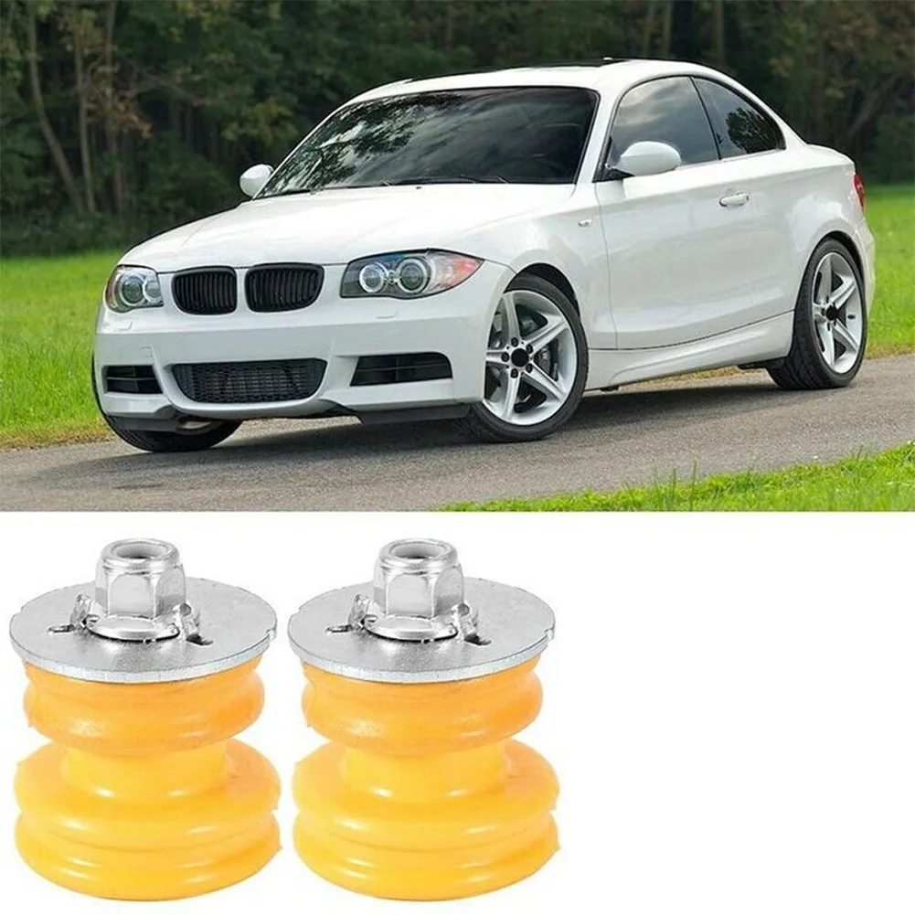 

4pcs Rear Lower Upper Shock Mounts For BMW SM5752 Axle Top Strut Mounting Upper Shock Mount Kit 3147410004 Iron Foam Yellow