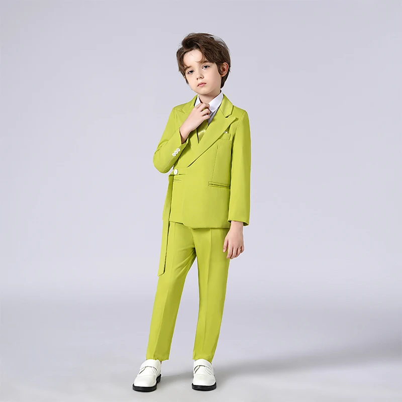 

New Fashion Model Catwalk Children's Suit Set Little Boy Handsome Dress Outfits Spring Kids Casual Blazer For Host Show,H118