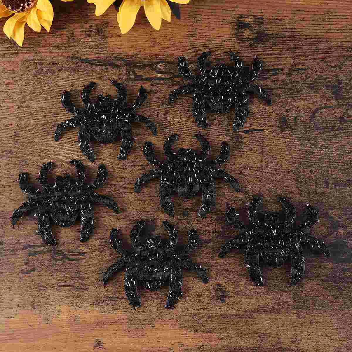 

Spider Patch Decorations Appliques Web Decoration Clothesface Outdoor Spiders Set Scary Cobwebs Iron Appliquepaste Diy Pranks