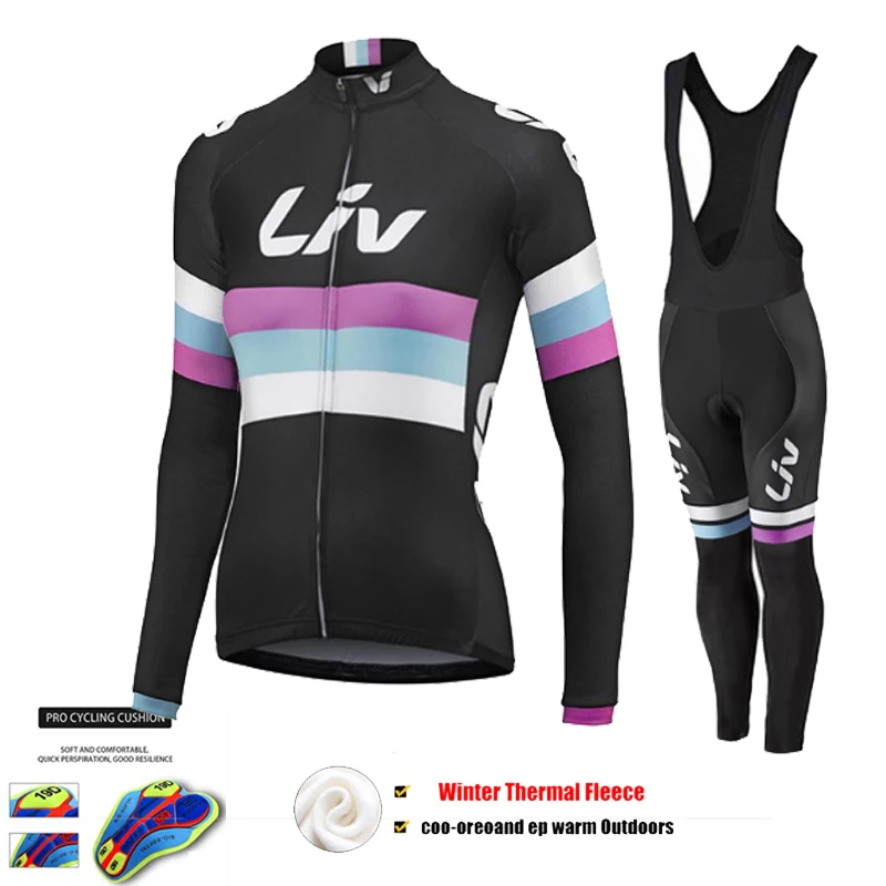 Женский комплект одежды для езды на велосипеде зимняя флисовая футболка с