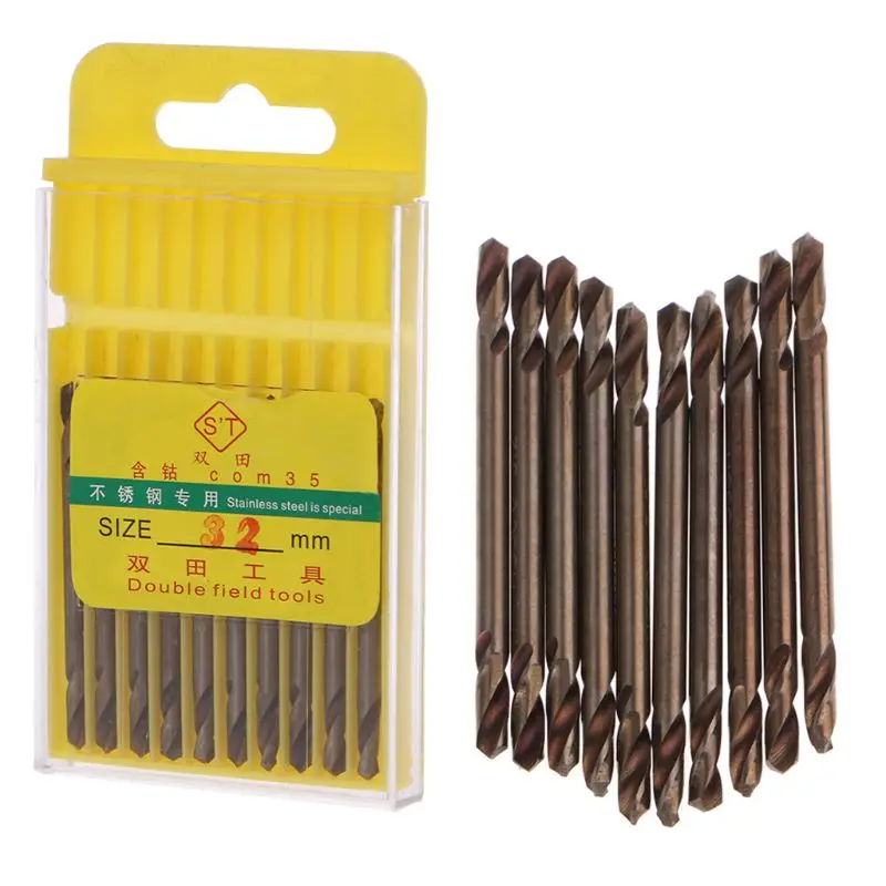 

Cobalt Drill Bit Set 10-Piece M35 Cobalt Drill Bits Stainless Steel Durable