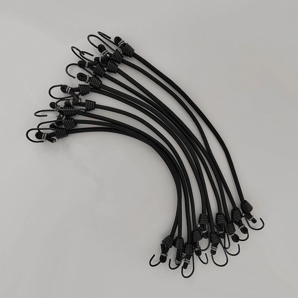 

10pcs 30cm Latex Rope Heavy Duty Elastic Bungee Cords Luggage Cord For Camping Fishing Travel Picnic Outdoor Tools High-quality