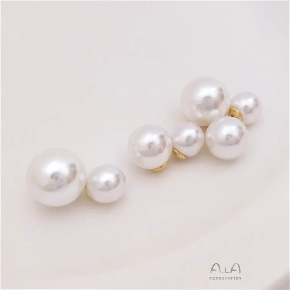 Серьги-гвоздики броши можно использовать искусственный жемчуг 14-каратное золото