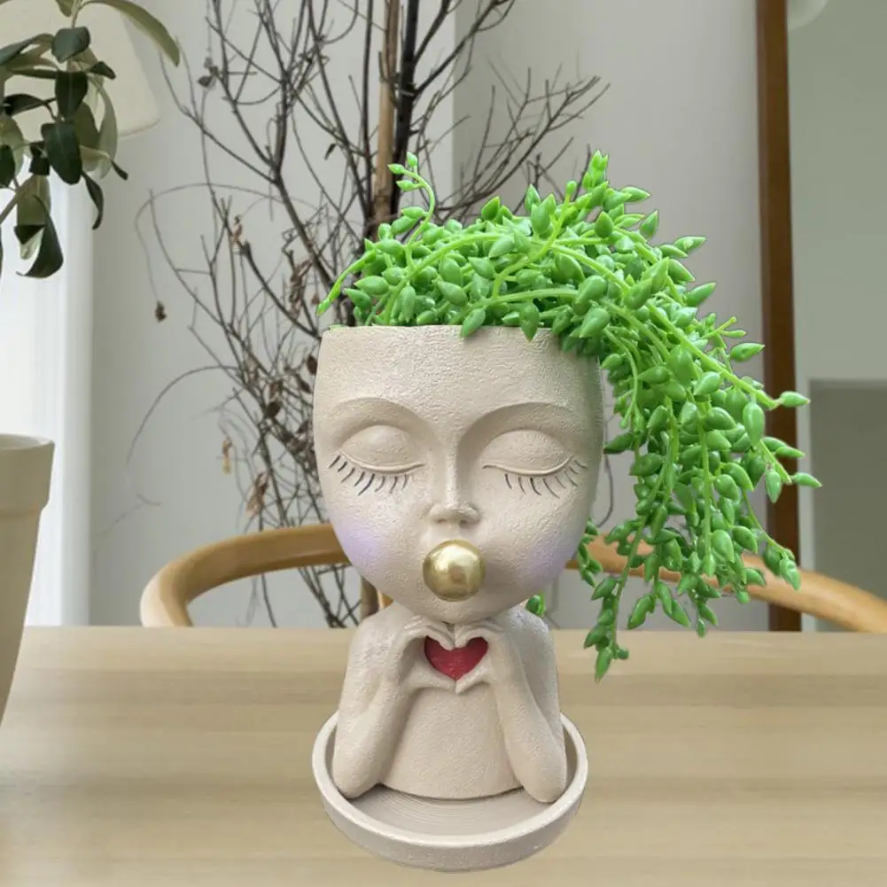 Горшок для выращивания лица с дренажными отверстиями горшок пузырьков комнатных