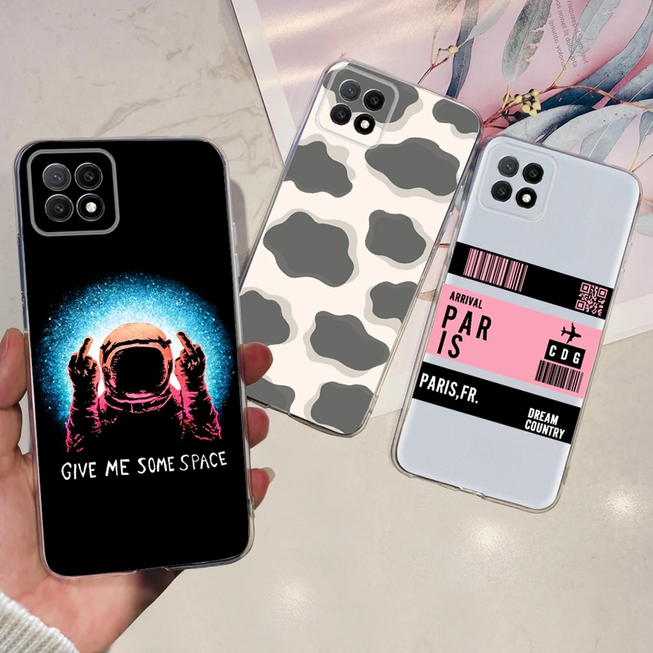 Чехол с цветочным рисунком для OPPO A72 чехол телефона Прозрачный бампер из ТПУ A53 A73 A