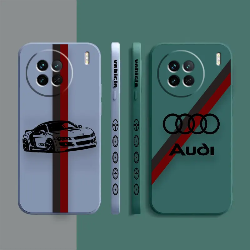Case For VIVO X21I X21S X23 X27 X30 X50 X60 X70 X80 X90 5G PRO PLUS Colour Case Cover Funda Cqoue Shell Capa Sports Car A-Audi
