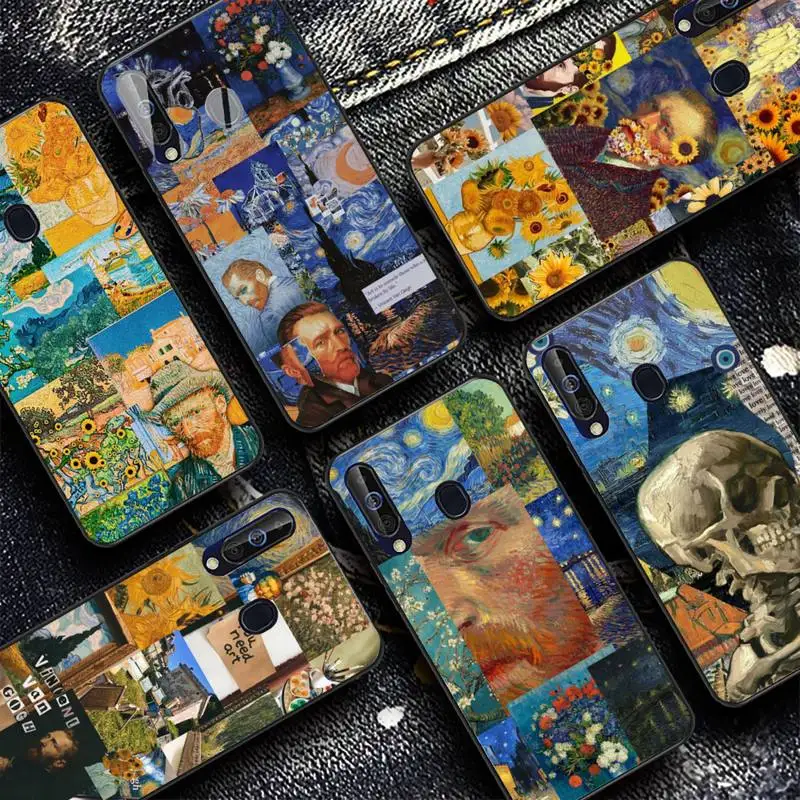

Vintage Van Gogh Puzzle Illustration Phone Case for Samsung A51 01 50 71 21S 70 31 40 30 10 20 S E 11 91 A7 A8 2018