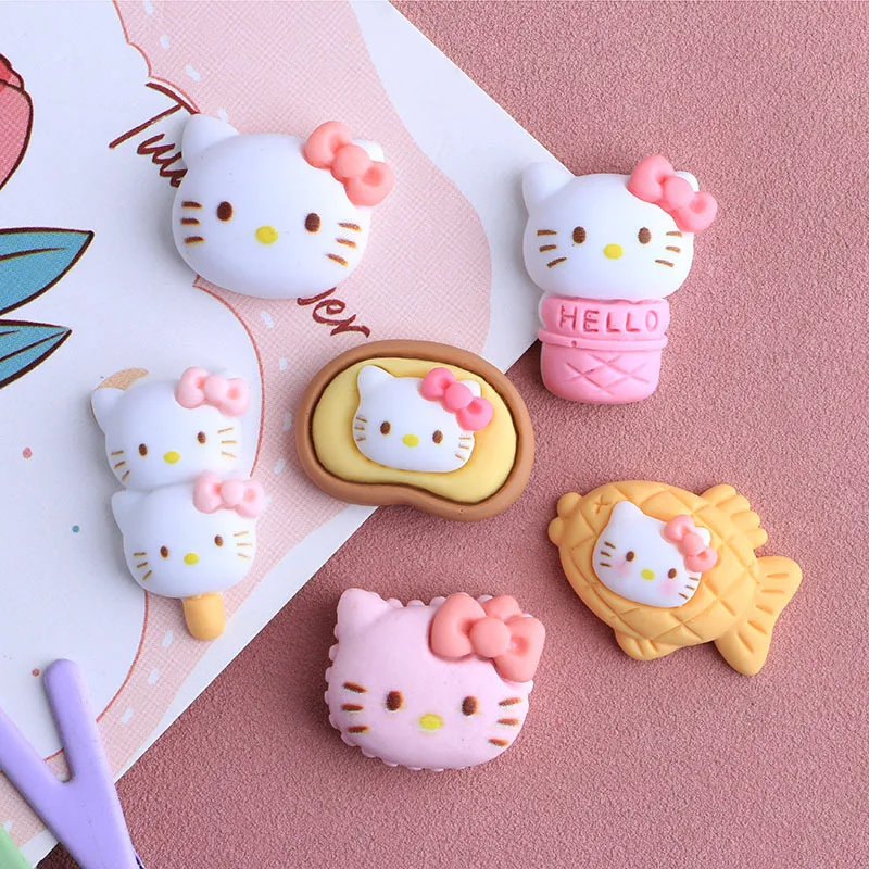 10 шт. каваи Мультяшные Милые Животные Кошки Смола плоская спина Скрапбукинг Diy