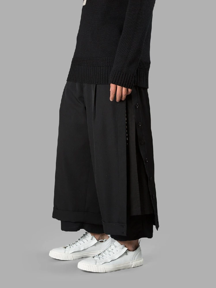 2022 New men's Original Designer Brand Nine-point Broad-legged Pants with Three Layers Deconstruction Irregular Pants