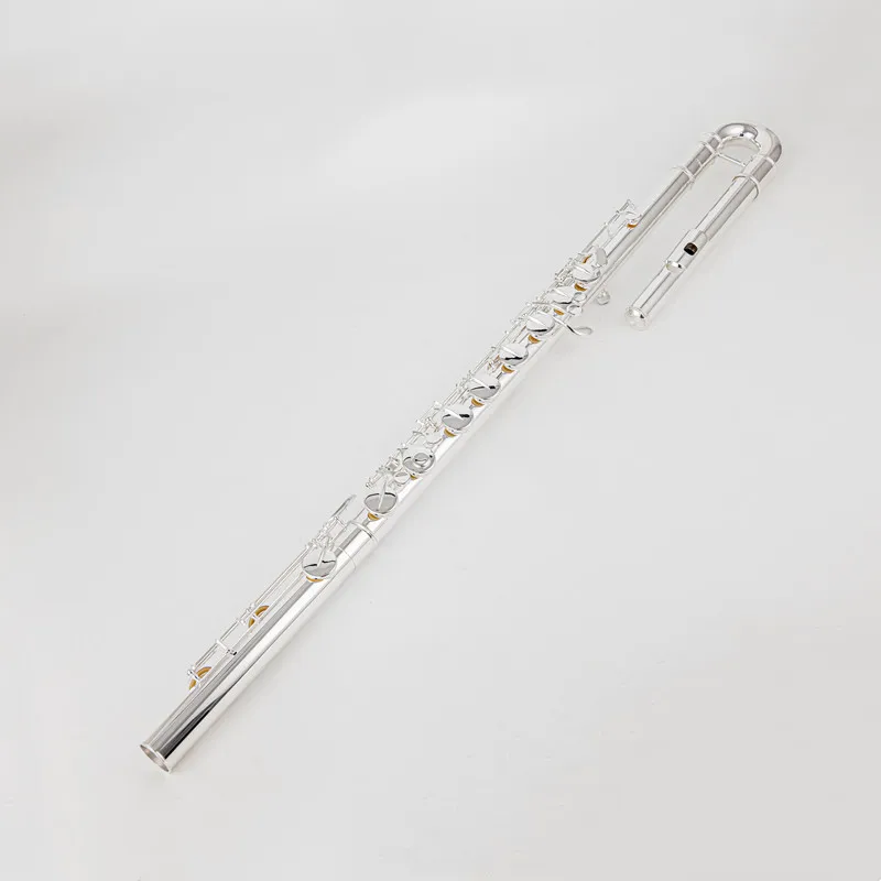 Фото Новая японская флейта Sankyo C Tune, посеребренная, из меди, 16 клавиш, с закрытыми отверстиями, профессиональный музыкальный инструмент с футляром №3