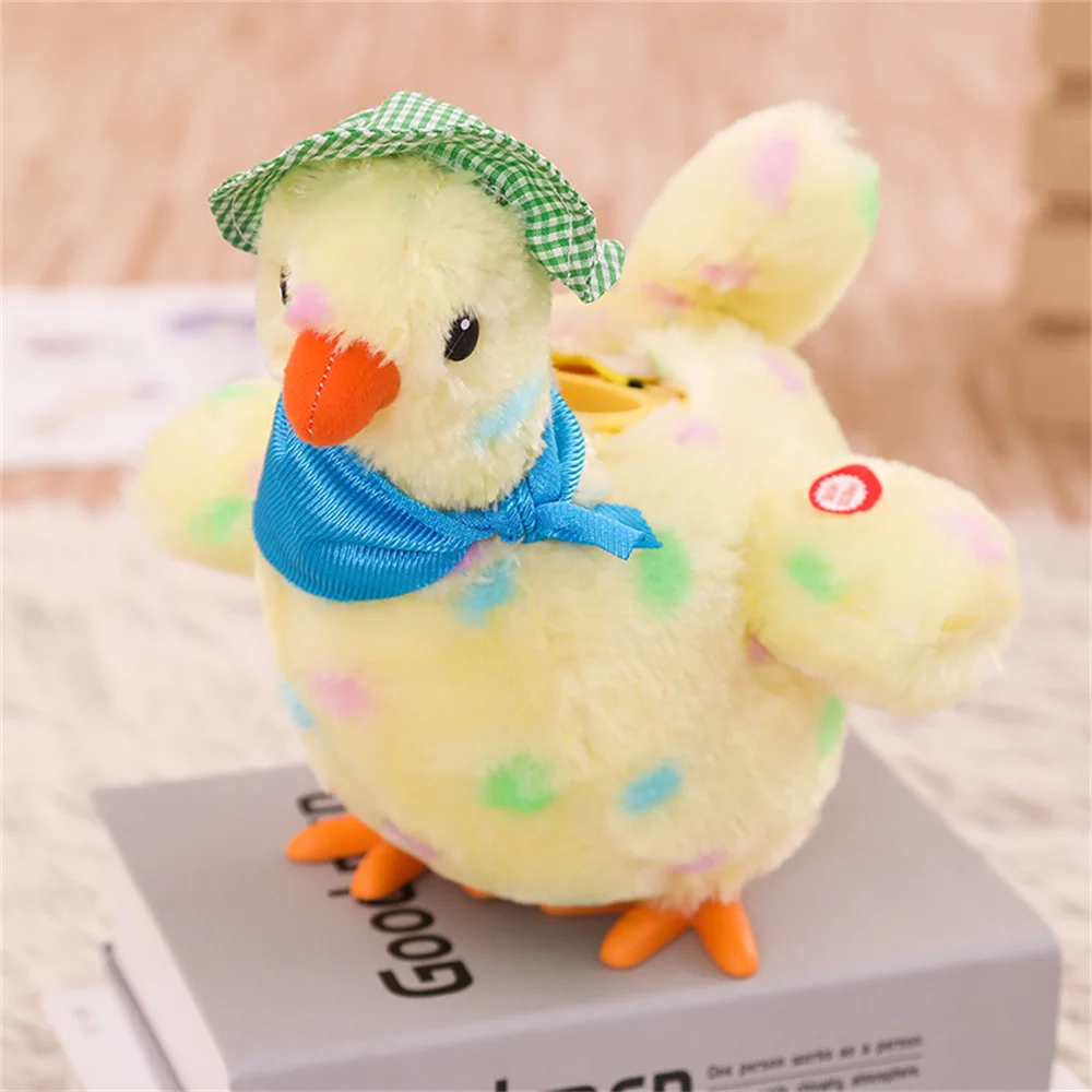 

ORZKIDS Hen Funny Chicken Toy Laying Eggs Plush Chicken Stuffed Toy Electric Music Dancing Kids Gift Indoor Games Creative Toys