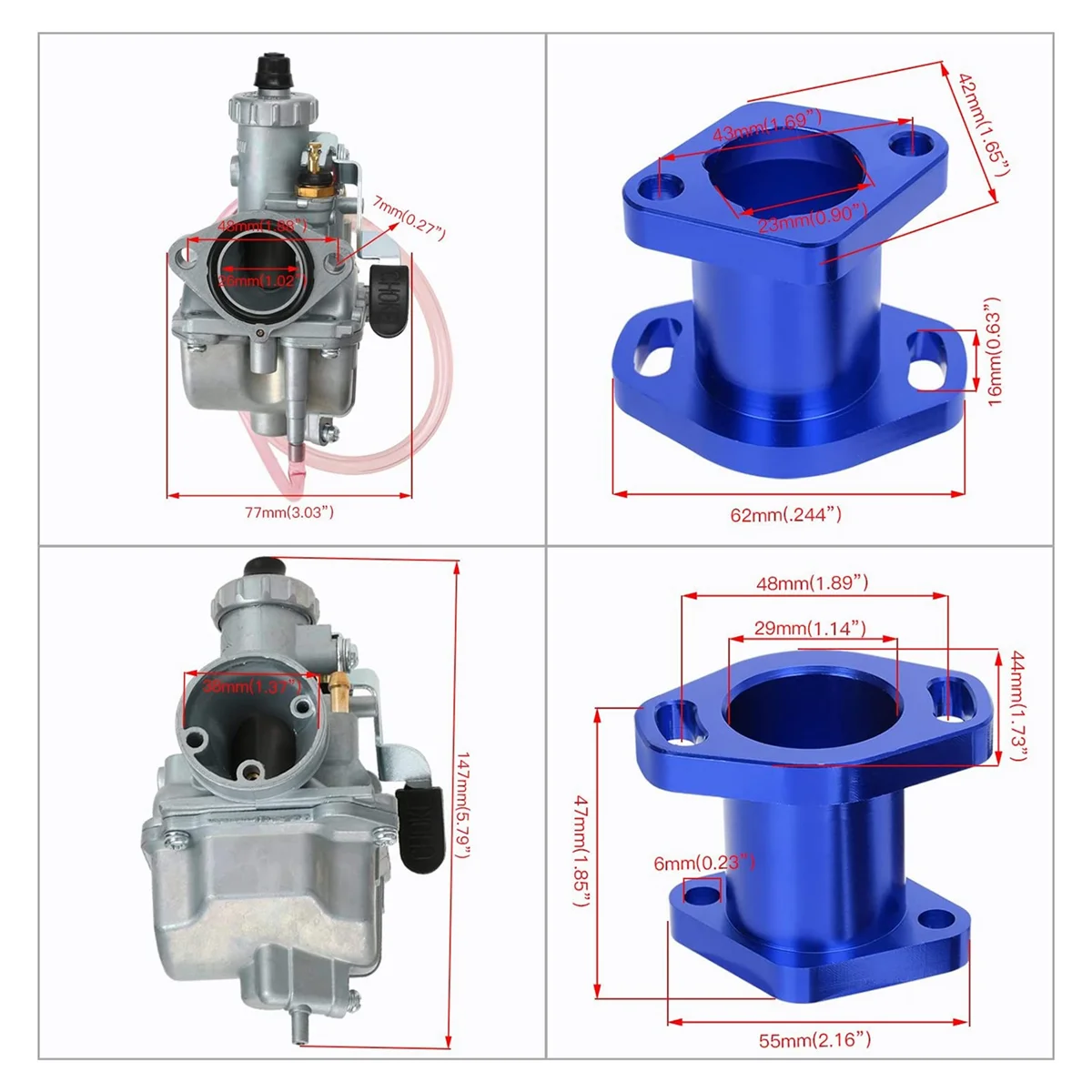 VM22 впускная труба карбюратора набор воздушных фильтров автомобильные