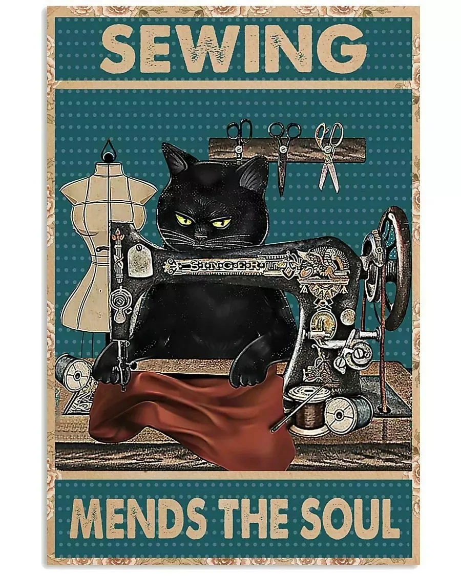 

CUTE CAT Before Coffee After Poster, Cat Poster Vintage Tin Metal Sign Bar Club Cafe Garage Wall Decor Farm Decor Art 20x30CM A1