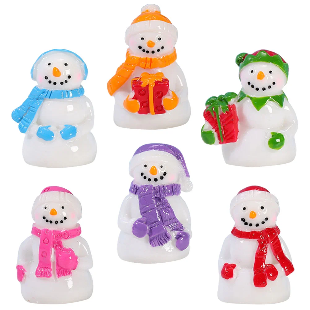 

Snowman Christmas Miniaturefigurine Resin Mini Figurines Ornament Microfairy Decorative Tiny Ornaments Decorationsdecor Figures