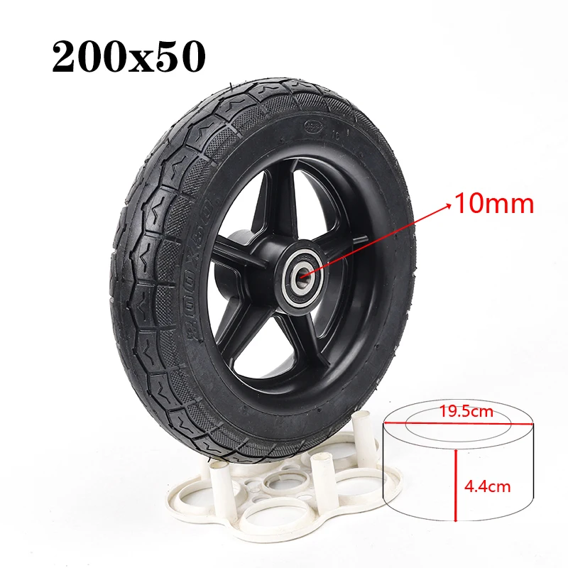 

200x50 Wheel Solid Tire with Plastic Rim for Mini Electric Scooter 8x2 Inch Explosion Proof Tubeless Tyre Accessories