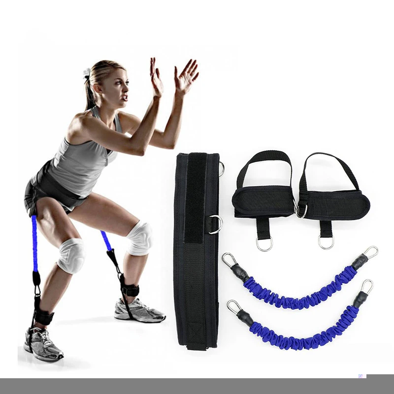 

Fitness Bounce Trainer Rope Resistance Band Basketball Tennis Running Jump Leg Strength Agility Training Strap Equipment