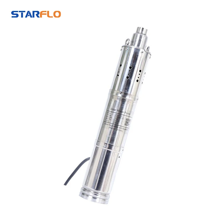 

STARFLO 40m max head high flow rate borehole bombas 24V DC solar submersible deep well water pump for agriculture