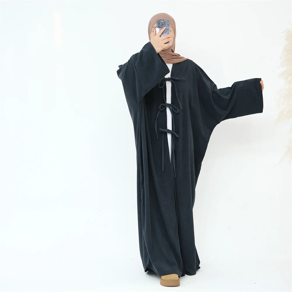 Зима 2024 Рамадан Абая Дубай роскошное мусульманское платье из Турции кимоно для