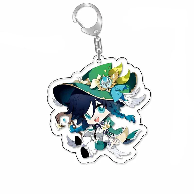 Брелок Raiden Shogun Klee нахида Q Type мультяшный брелок с акриловой сумкой подвеской