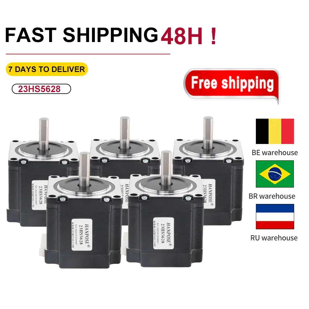 

Шаговый электродвигатель Nema 23 23HS5628 4-lead 165Oz-in 56 мм 2.8A 126n. См ISO CNC лазерный помол пены плазменный резак 57 шаговый электродвигатель