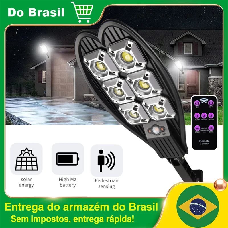 

10000Watts 108LED Solar Street Light IP67 Waterproof Remote Control PIR Motion Sensor Solar Lamp for Garden Security Wall Light