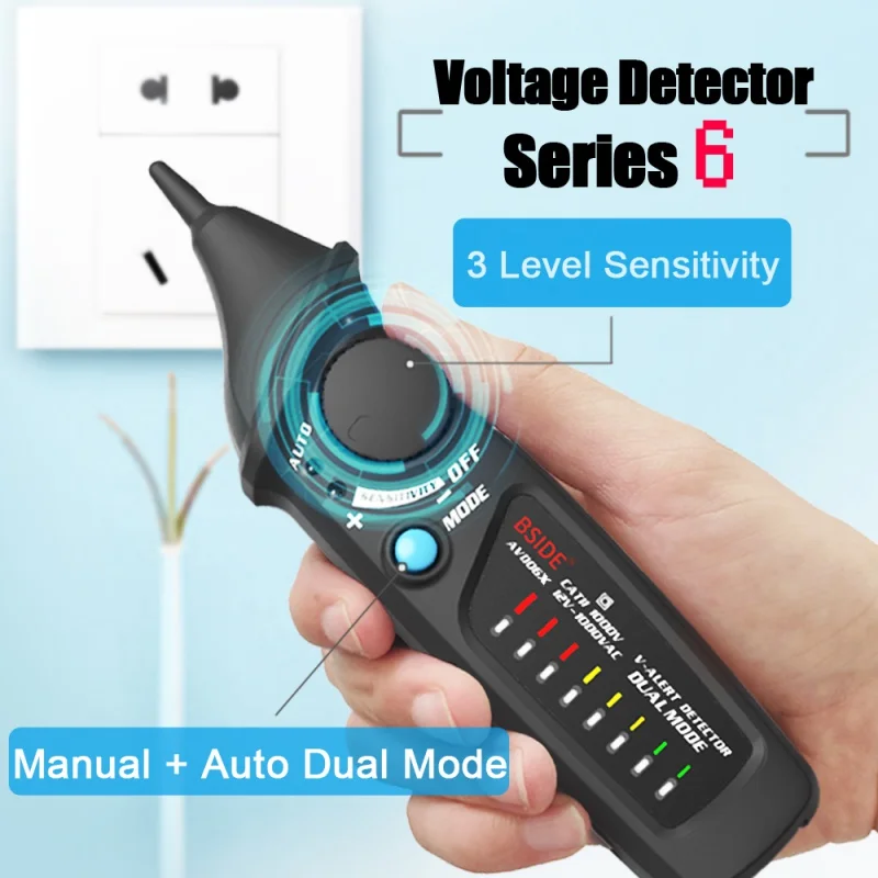 

Non-Contact Voltage Detector Tester Indicator Profession Smart Test Pencil Live/phase Wire Breakpoint NCV Continuity Meter