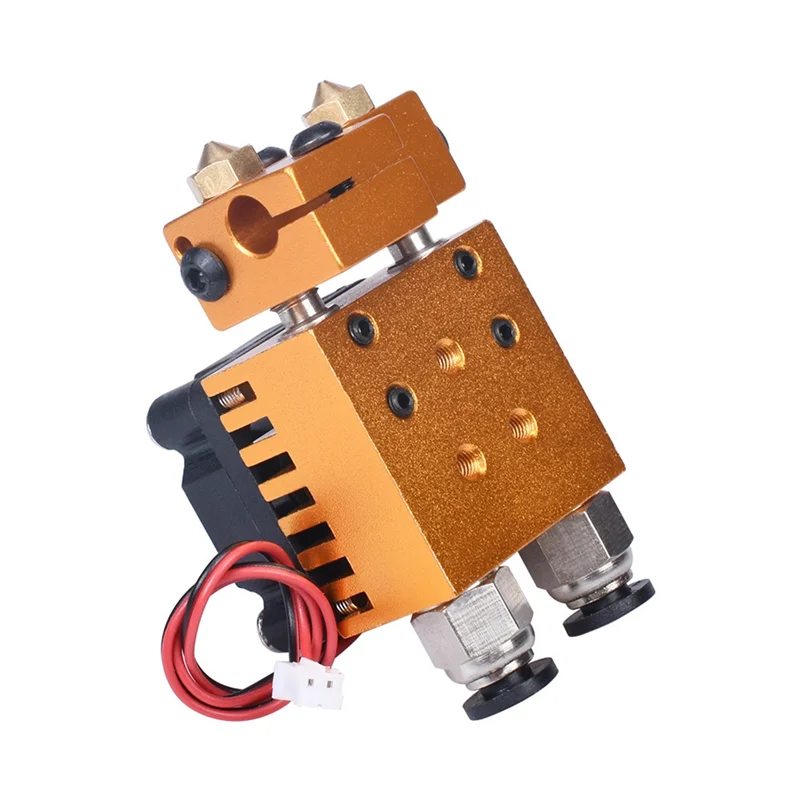 

3D Hotend Kit Dual Color 2 in 2 OUT Extruder Multi-Extrusion All Metal V6 0.4Mm/1.75Mm 3D Printer Parts 12V A