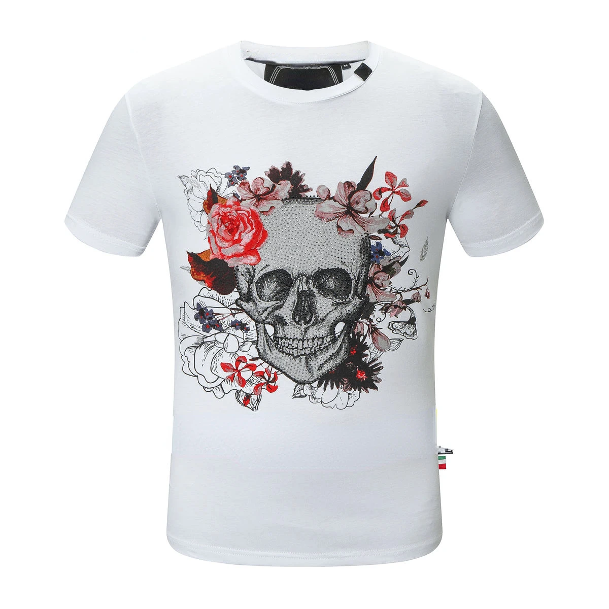 

2022 Skull T-shirt Men Round Neck Short Sleeve PP Skull Short Sleeve High Quality T-shirt Fashion Horror Men Tops 13