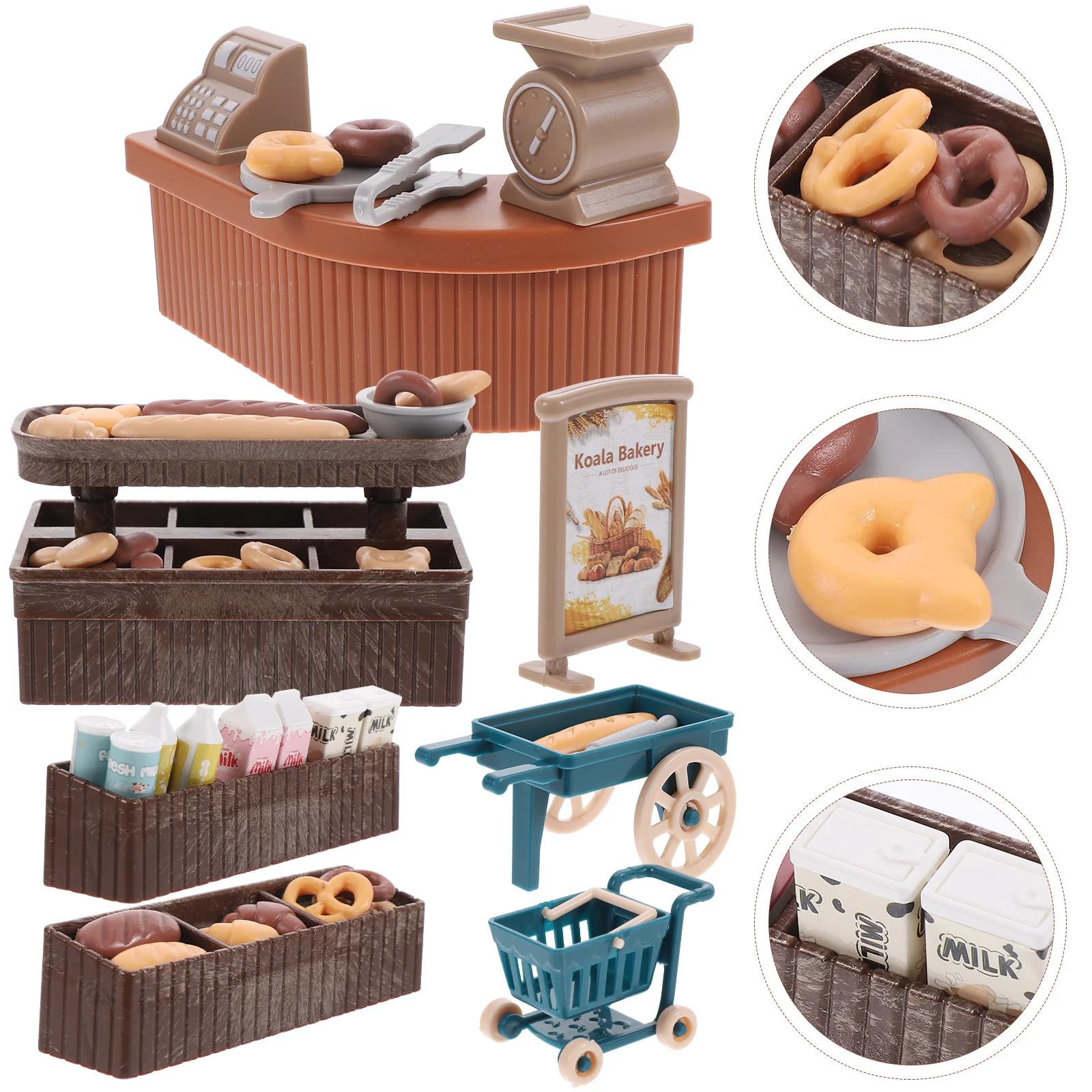 

Миниатюрные игрушки, набор для украшения микро-сцены, аксессуары для дома, пластиковые DIY модели хлеба, детская еда