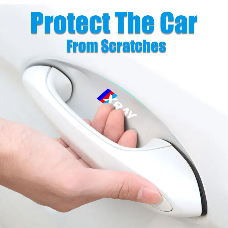 

8 шт. прозрачные наклейки для стайлинга автомобиля против царапин для Lada Xray Logo Защитная пленка для ручки автомобиля автомобильные наклейки ...