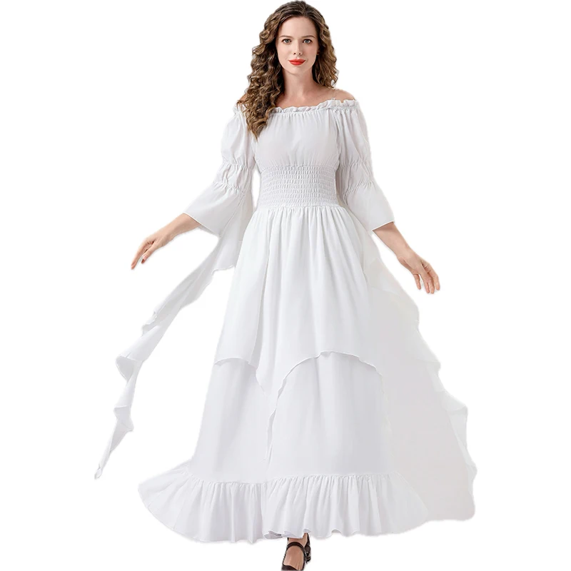 Женский длинный костюм принцессы средневековой длины