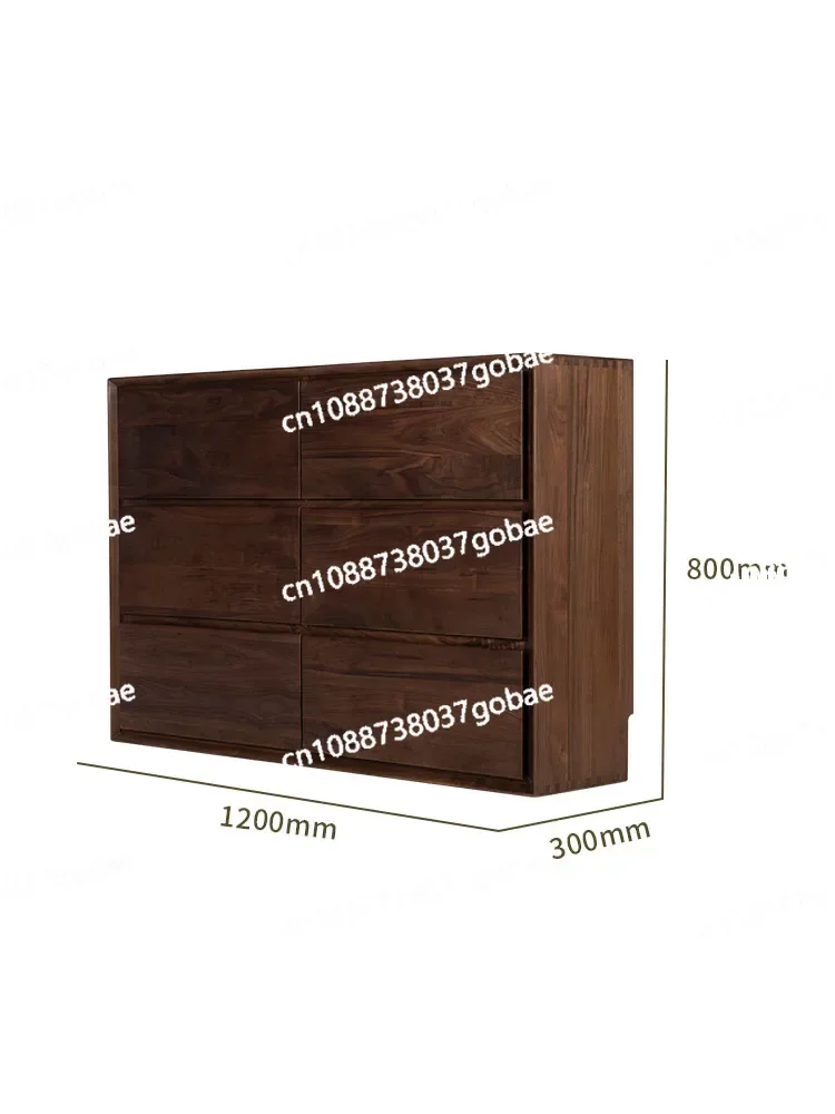 ZK шестикомодный шкаф из вишневого дерева ультраузкая прикроватная тумбочка