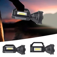 outdoor emergency camping light solar led flashlight usb rechargeable waterproof super bright portable spotlight power bank