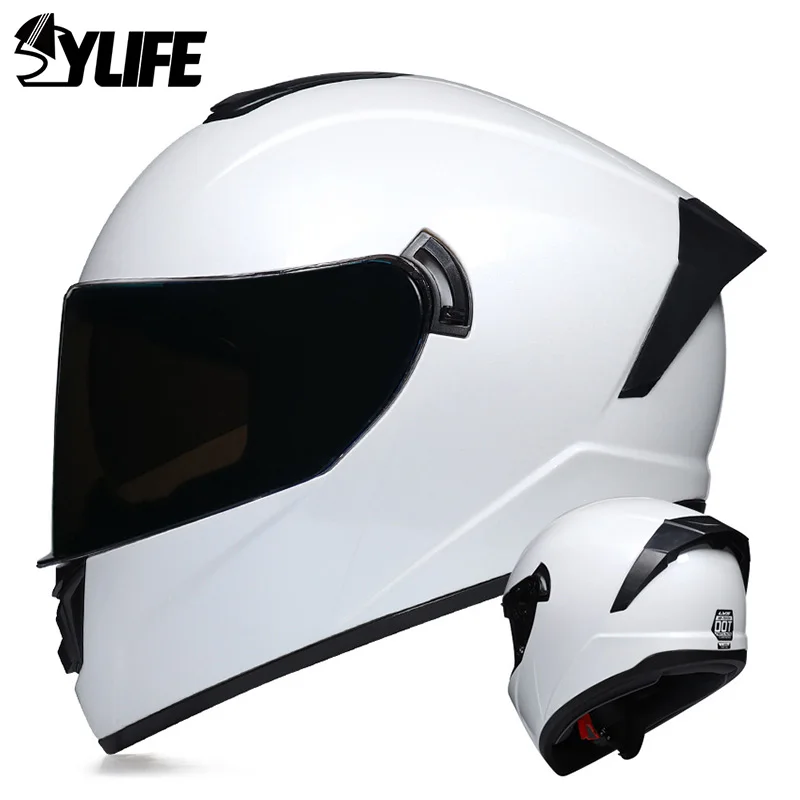 

Шлем мотоциклетный с двойными линзами для мужчин и женщин, защитный шлем для мотокросса