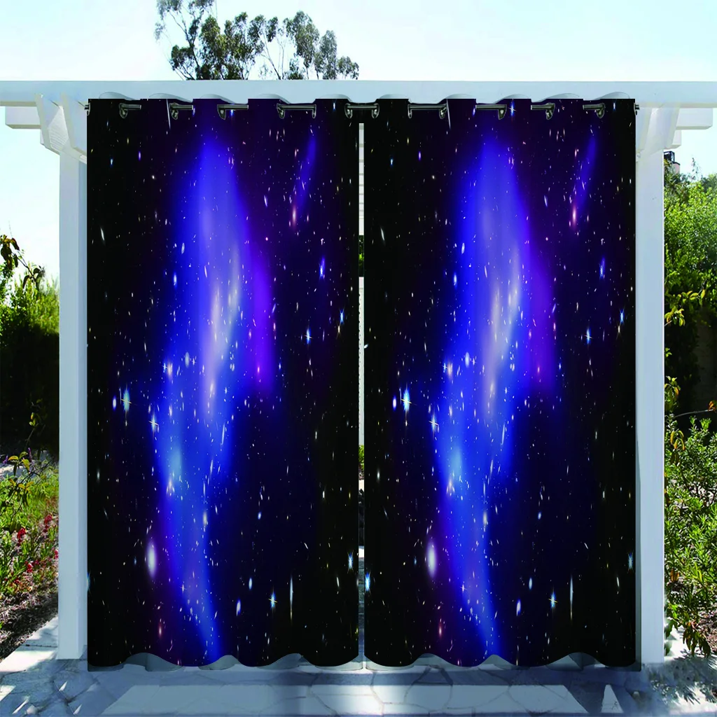 1 шт. Водонепроницаемая наружная занавеска Starry Aurora драпировка из полиэстера для