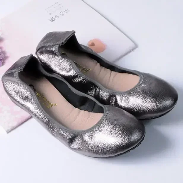 Женские туфли из натуральной кожи золотистые серебряные женские лоферы с