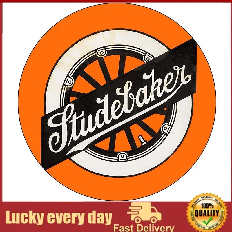 

Brotherhood Vintage Gas Sign Reproduction Vintage Metal Signs Round Metal Tin Sign for Garage and Home Diameter – Studebaker