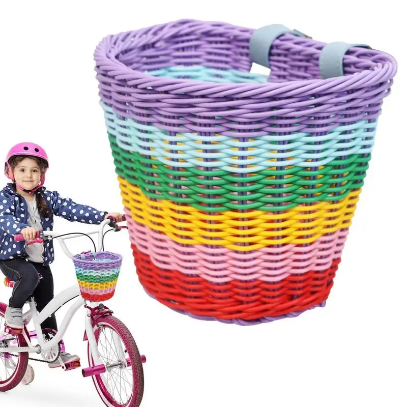 Bicycle Basket Colorful Detachable Storage Bicycle Basket Waterproof Bicycle Basket For Beach Cruiser Stationary Bike Ebike