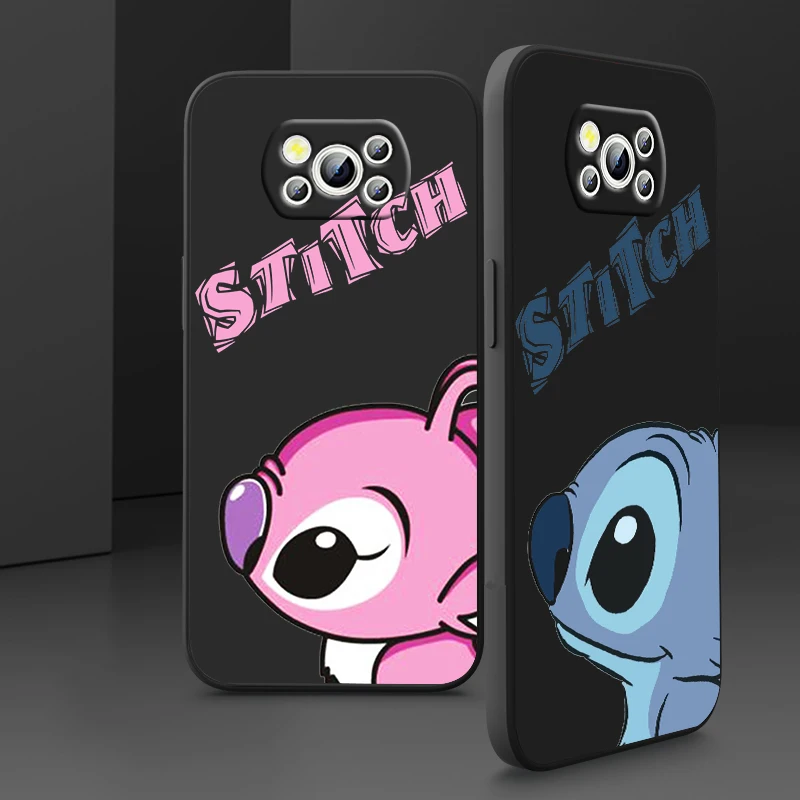 

Liquid Rope Cover Disney Anime Stitch Cool Phone Case For Xiaomi Mi Poco X4 X3 C40 C31 C3 M4 M3 F4 F3 GT Pro NFC 5G Armour